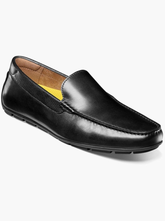 Men\'s Florsheim Motor Venetian Loafer in Black Leather 13412-001 main image 5